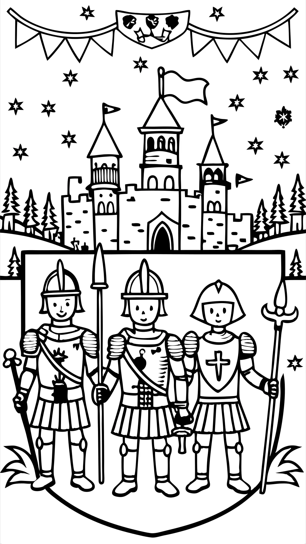 knights coloring page